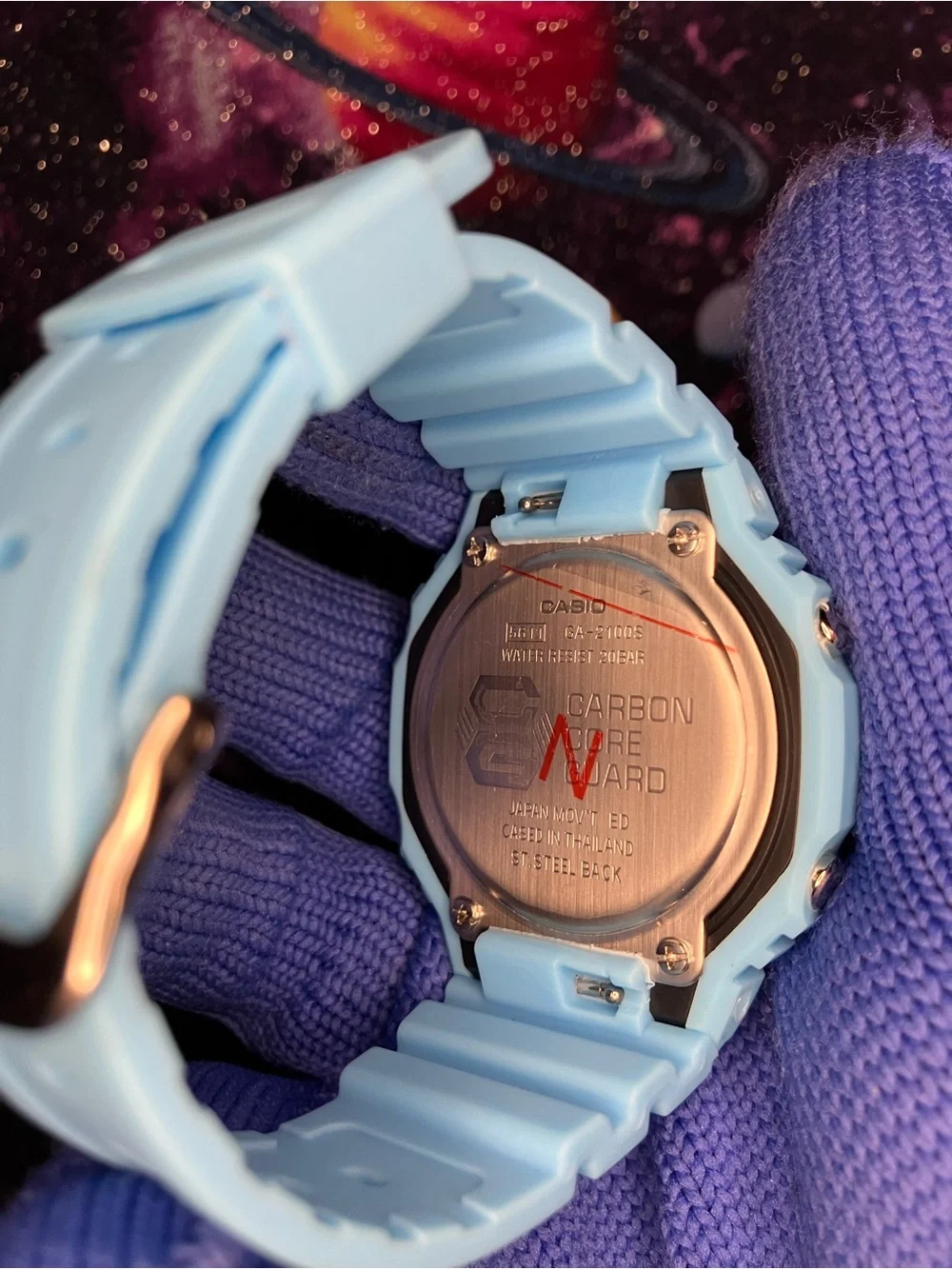 Custom G Shock baby blue colorway